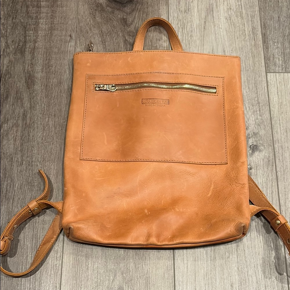 Parker Clay Miramar Tan Leather Backpack